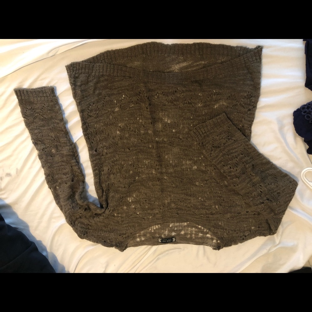 Knit dark green sweater